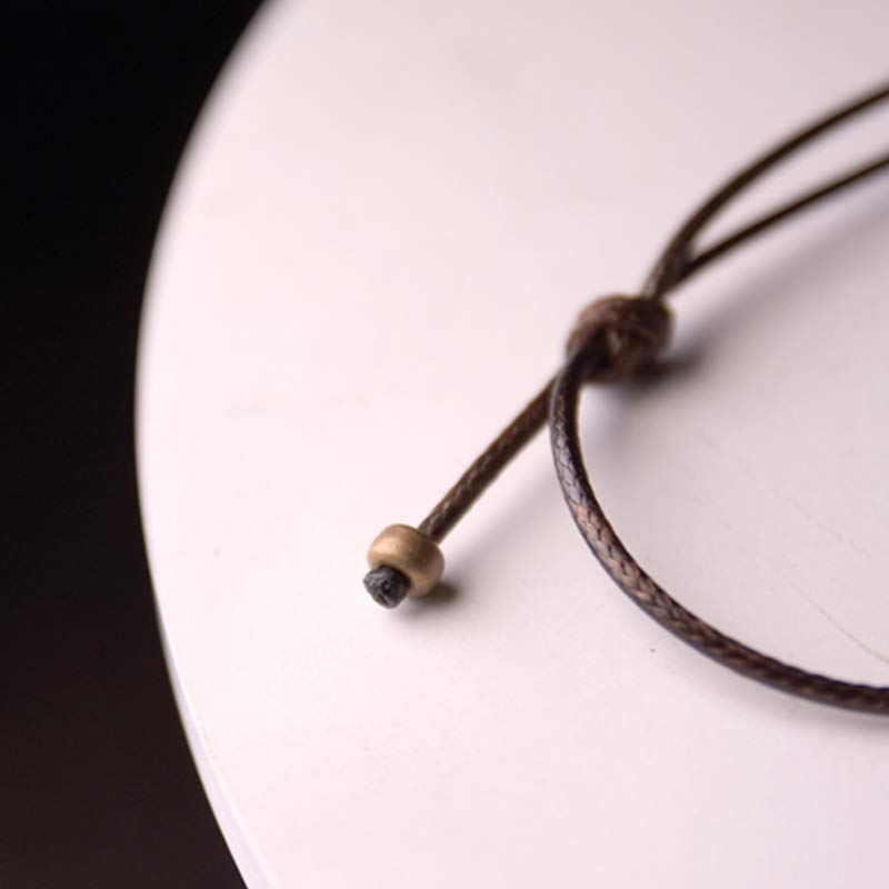 Ebony Wood Zen Circle Necklace for Enlightenment & Calm