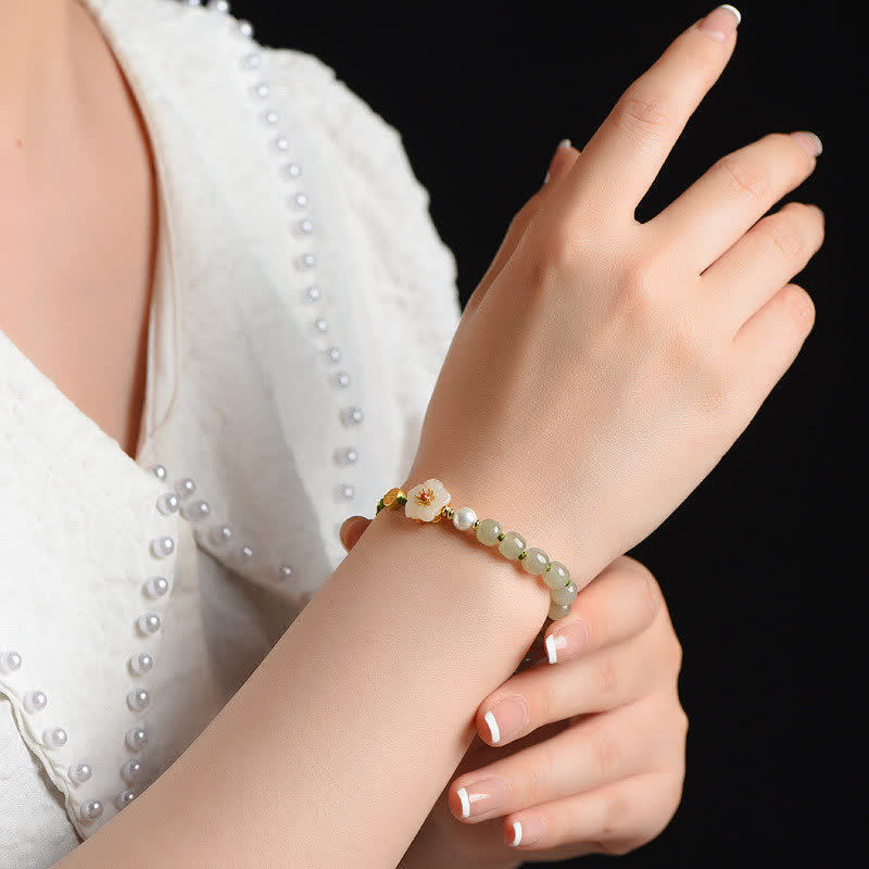 Hetian Jade Luck Charm Bracelet | 925 Silver Unisex