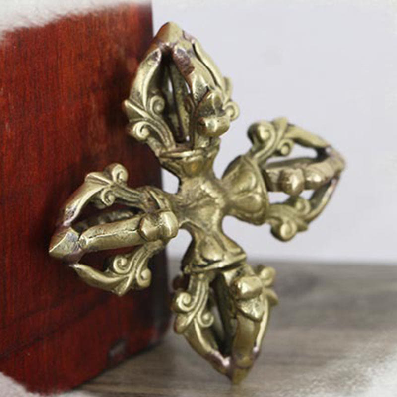 6.7cm Copper Double Dorje Vajra Spiritual Strength Ritual