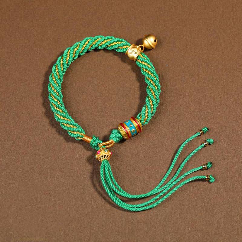 Tibetan Handmade Luck Protection Thangka Prayer Bracelet