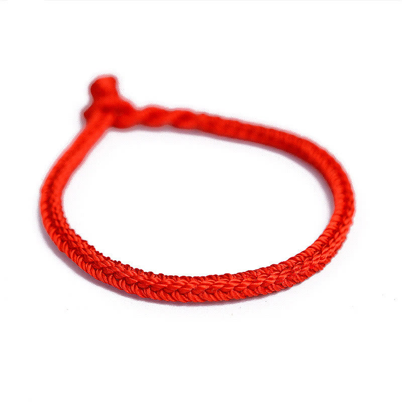 Handmade Red String Eight Thread Peace Knot Bracelet