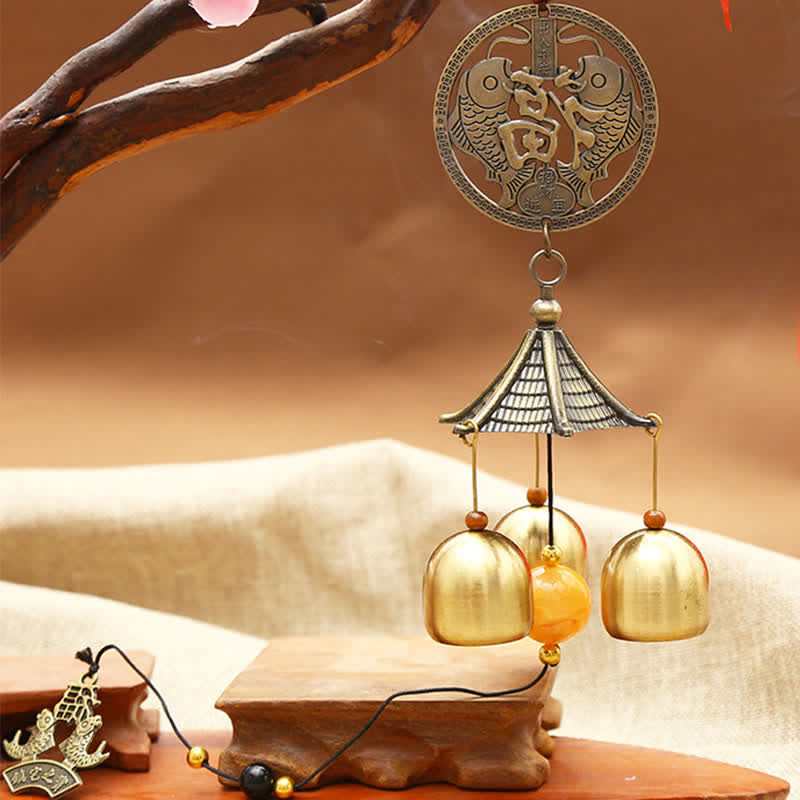 Feng Shui Copper Wind Chime Bell for Luck & Harmony