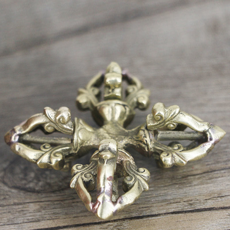 6.7cm Copper Double Dorje Vajra Spiritual Strength Ritual