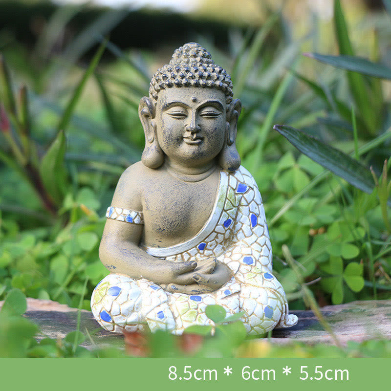 Meditating Zen Buddha Resin Statue for Serenity & Calm