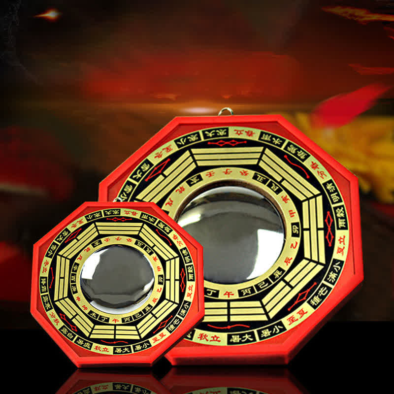 8 in Feng Shui Bagua Map Mirror for Harmony & Balance