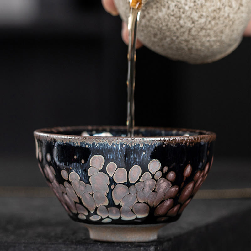 Sakura Jianzhan Ceramic Tea Cup 140ml Cherry Blossom Design