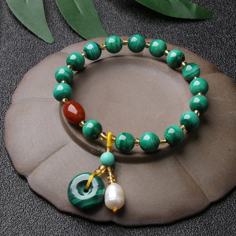 Malachite Red Agate 7mm Protection Bracelet