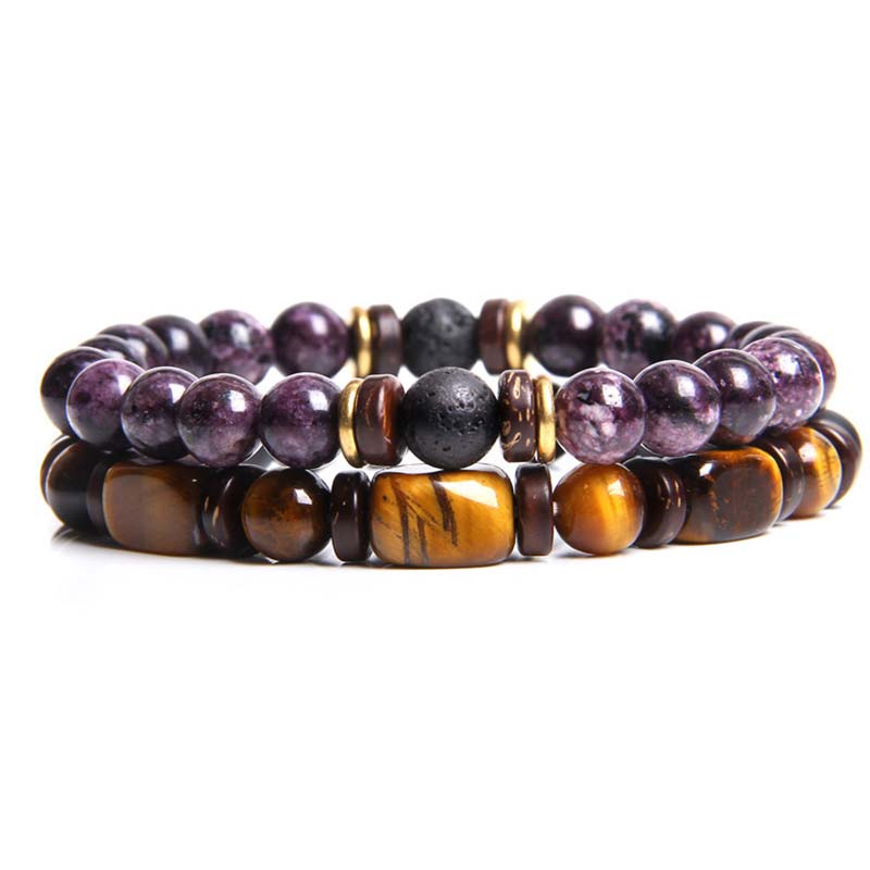 8mm Tiger Eye Emperor Stone Healing Bracelet for Meditation
