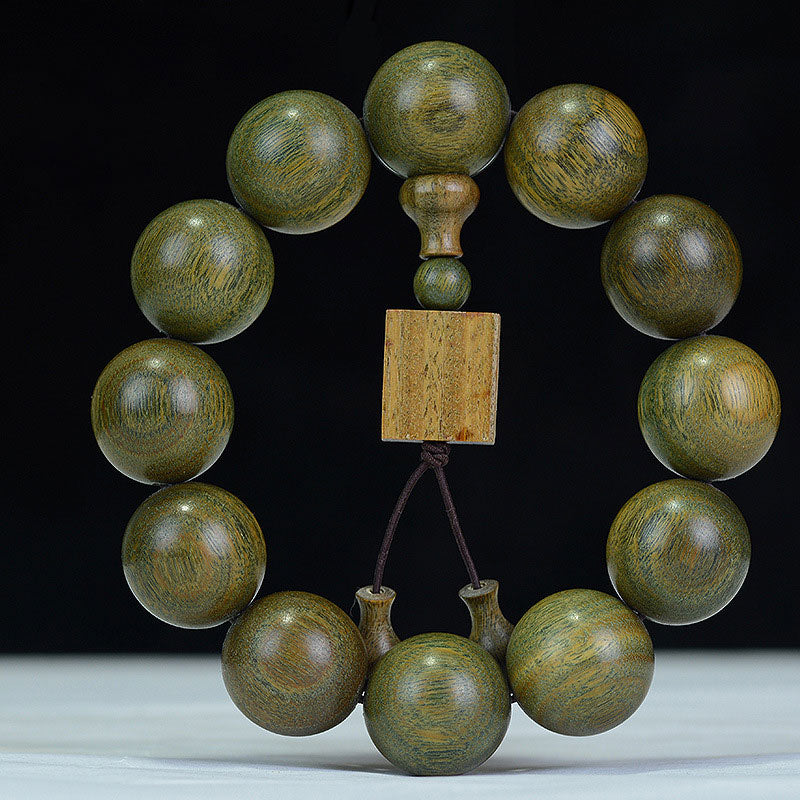 15mm Green Sandalwood Soothing Cure Bracelet Meditation