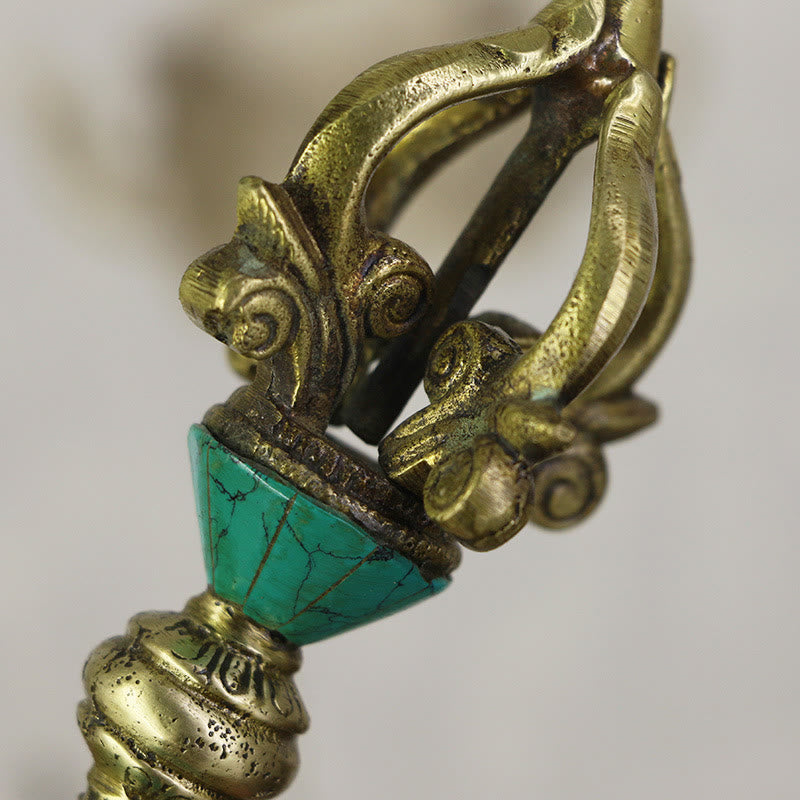 Handcrafted Copper Tibetan Five Prong Vajra Dorje for Enlightenment