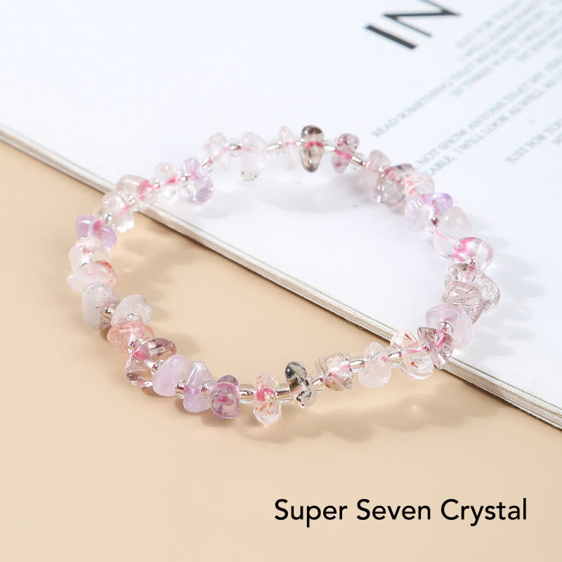 Natural Irregular Shape Crystal Bracelet for Meditation and Balance