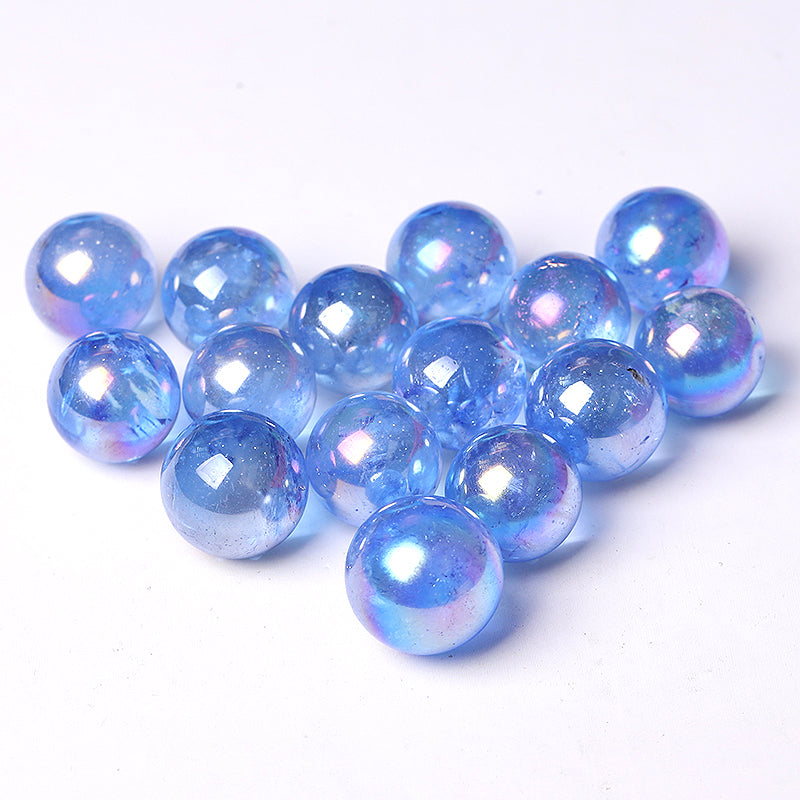 Dark Blue Aura Healing Crystal Sphere 0.5-0.7 inches
