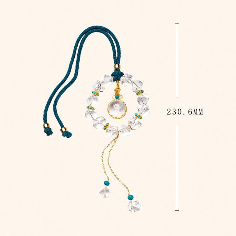 White Crystal Protection Car Hanging Decoration