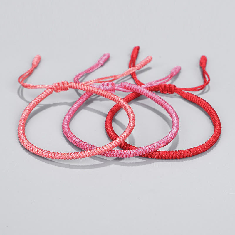 3Pcs Tibetan King Kong Knot Red String Protection Bracelet