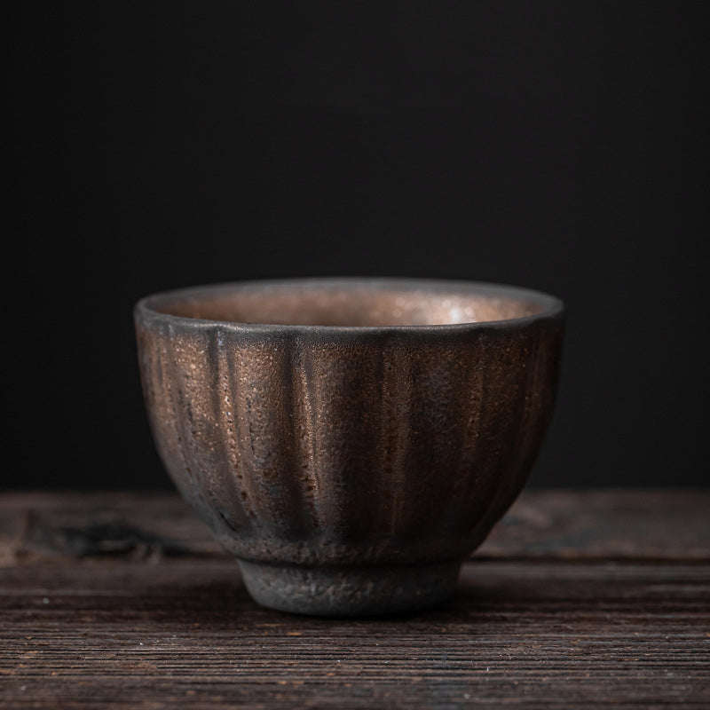 Lotus Pod Leaf Flower Ceramic Kung Fu Tea Cup 110ml