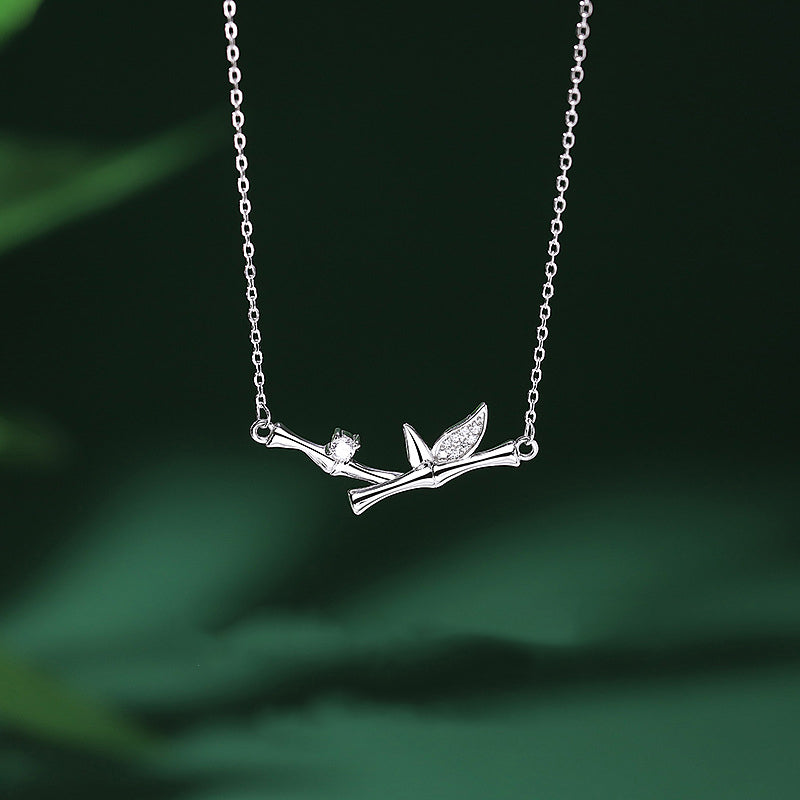 Copper Bamboo Leaf Spiritual Necklace for Wealth & Growth