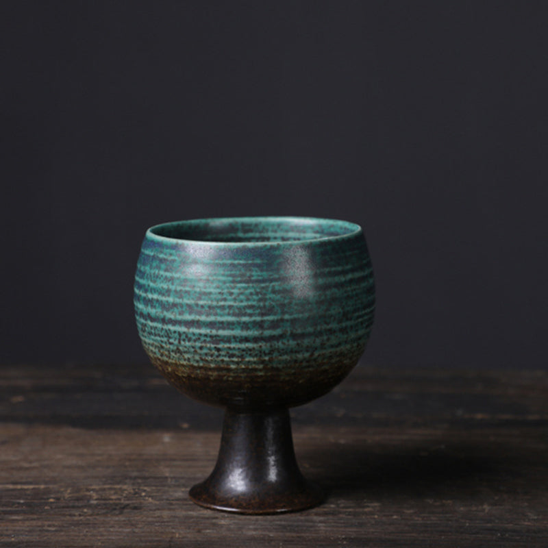 Ceramic Goblet Mug 170ml | Elegant Wine Style Tea Cup