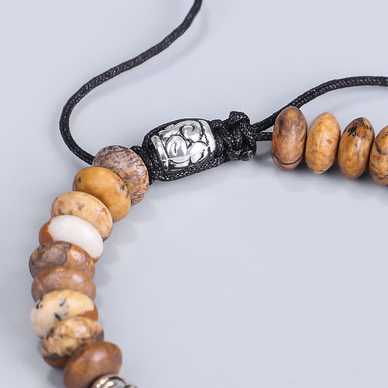 Picture Jasper Spiritual Bracelet for Positive Energy and Protection