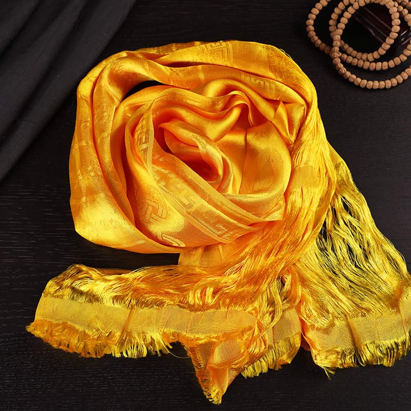 Silk Tibetan Khata Scarf 5 Colors for Zen Decor