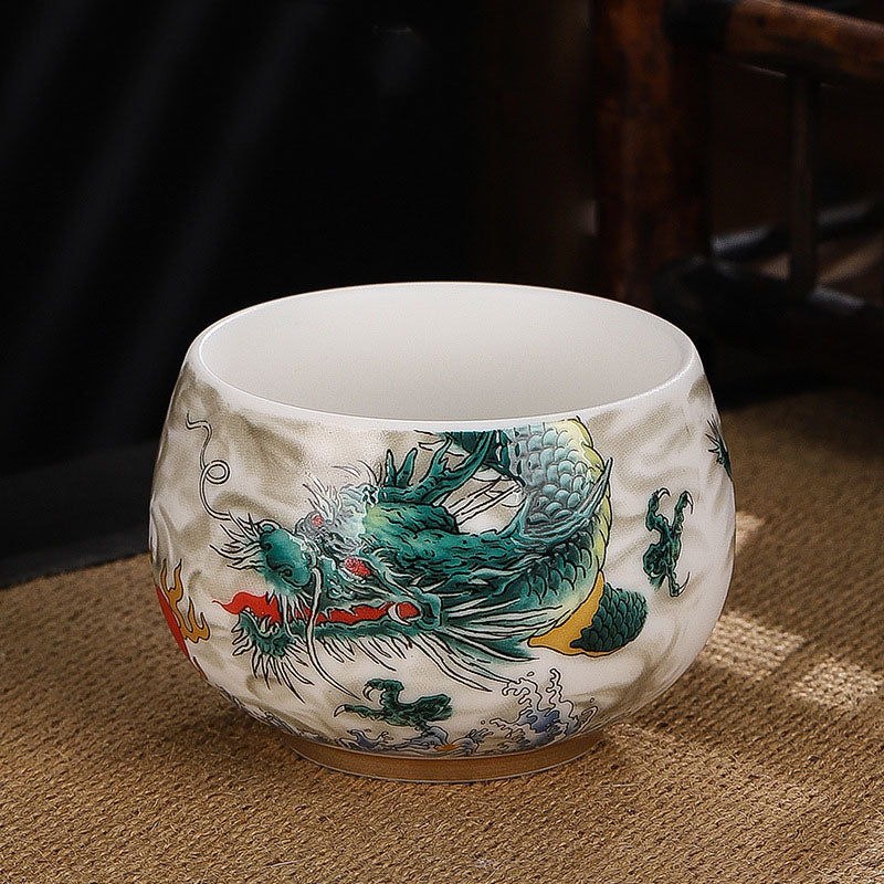 Ceramic Zen Teacup 185ml for Mindful Kung Fu Tea Ceremony