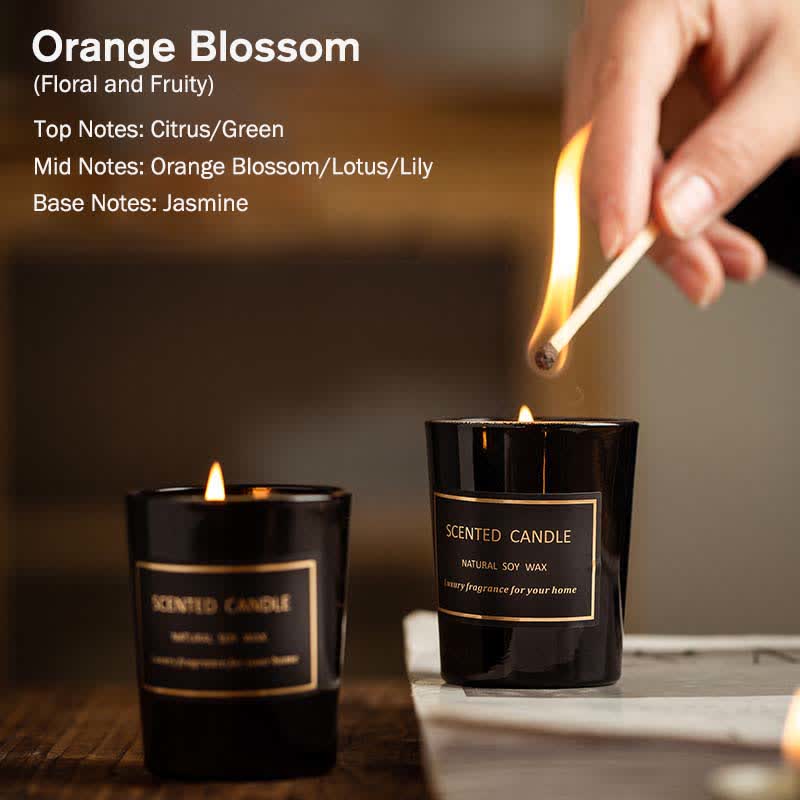 Meditation Scented Soy Wax Candle Blue Bell Pear Freesia