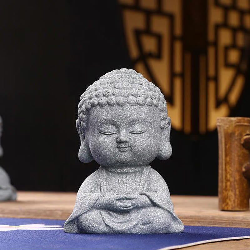 Sandstone Buddha Statue for Meditation and Serenity 6.7cm