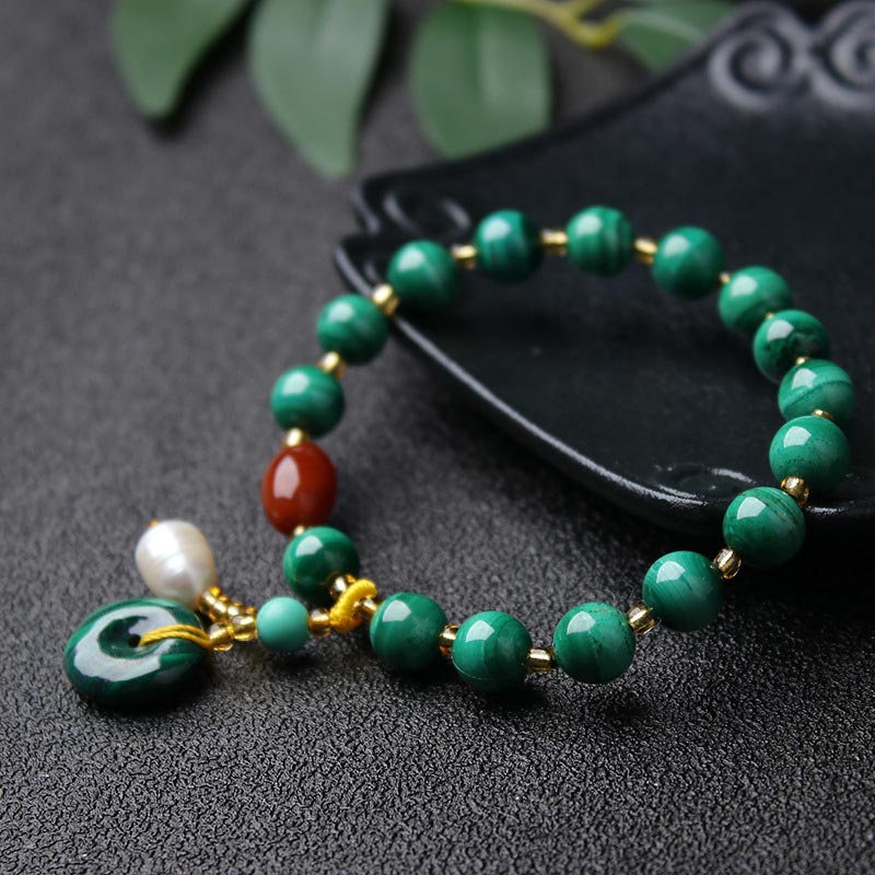 Malachite Red Agate 7mm Protection Bracelet