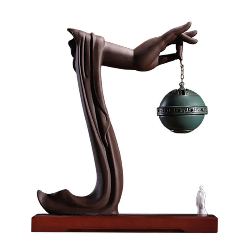 Tibetan Lotus Ceramic Incense Burner