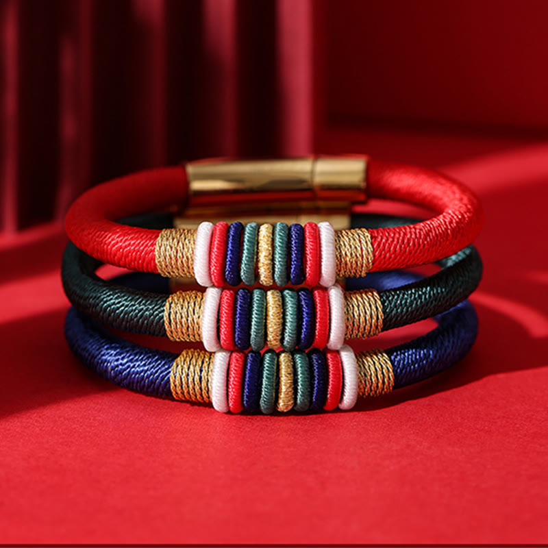 Five Elements Red String Bracelet | King Kong Knot, Protection & Luck