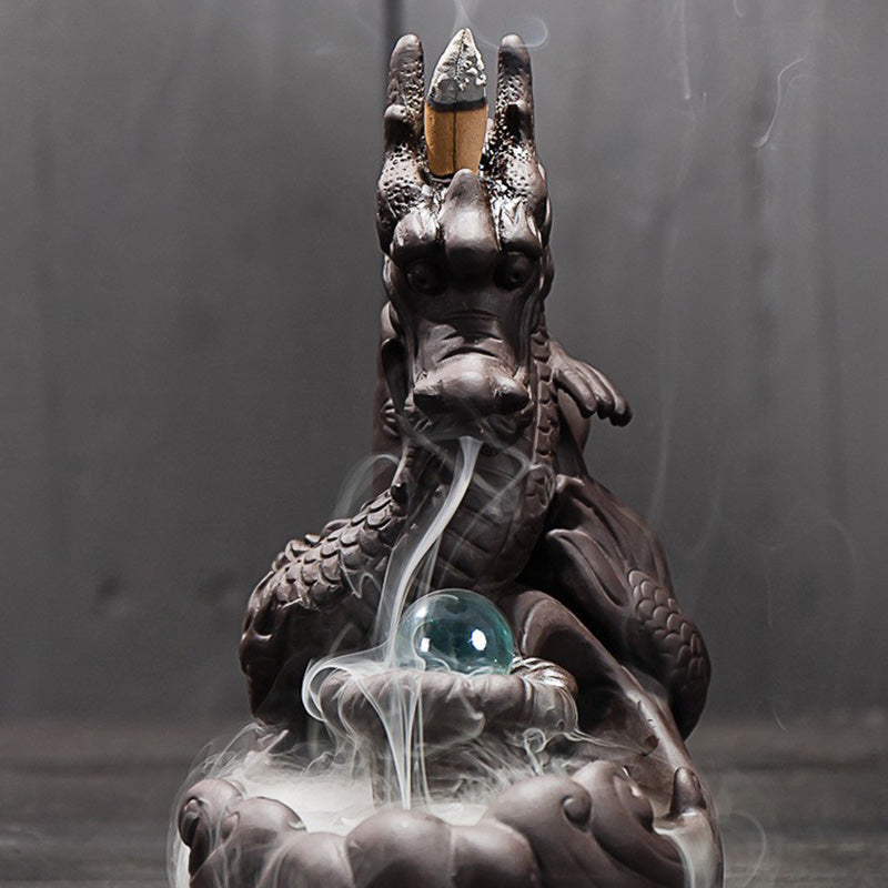 Tibetan Dragon Incense Burner | Zen Decor for Meditation