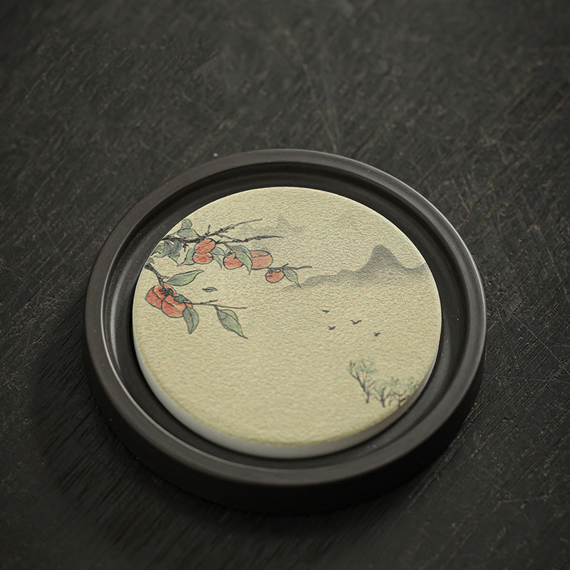 Ceramic Zen Tea Cup Mat 7.9cm | Natural Zen Decor