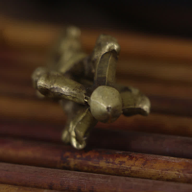 Tibetan Copper Vajra Dorje Meditation Decor 8.5cm