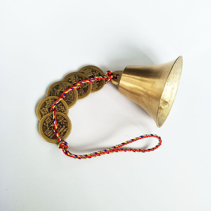 Copper Feng Shui Bell for Wealth and Luck Decoration