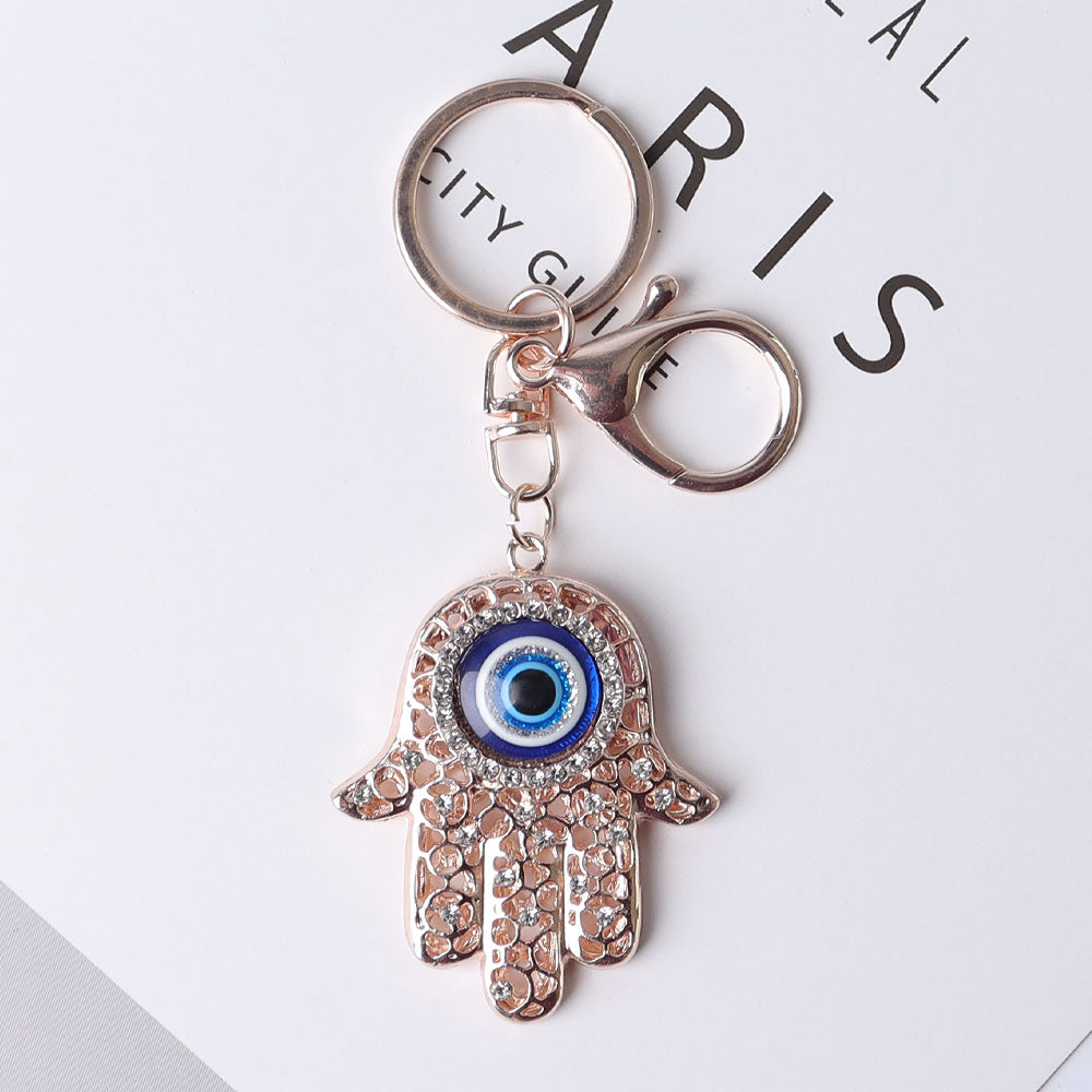 Devil's Eye Hand Rhinestone Car Hanging Charm