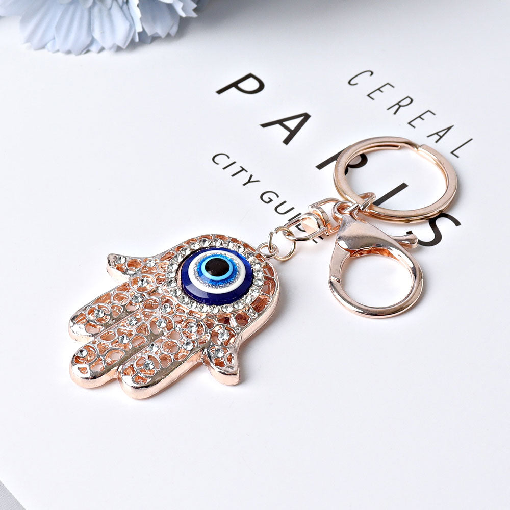 Devil's Eye Hand Rhinestone Car Hanging Charm