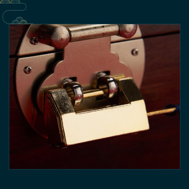 Antique Red Sandalwood Rosewood Handmade Jewelry Storage Box