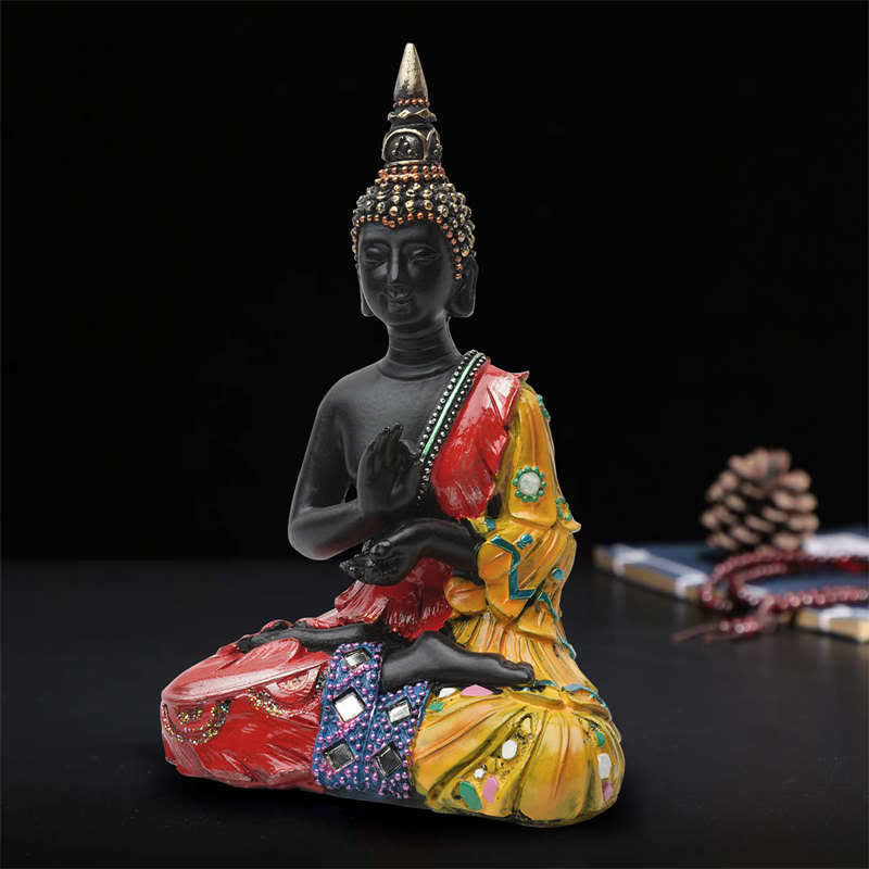 12cm Thai Buddha Serenity Resin Statue for Home Peace