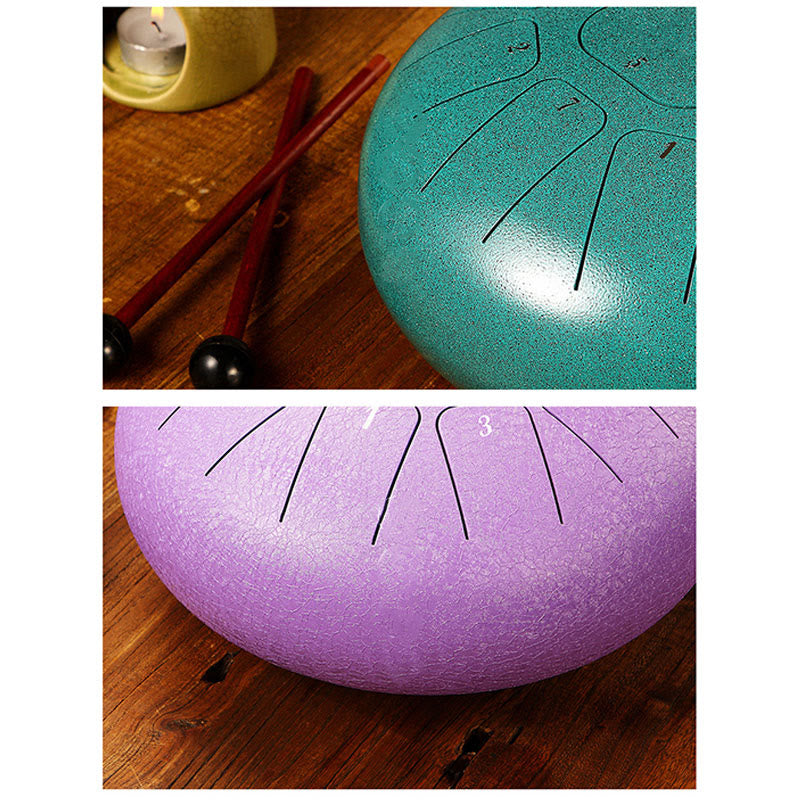 11-Note 8 Inch Steel Tongue Drum for Meditation & Mindfulness