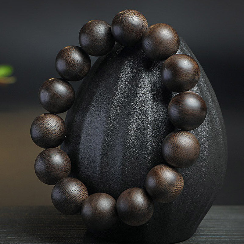 Agarwood 108 Wood Mala Beads Peace Strength Bracelet
