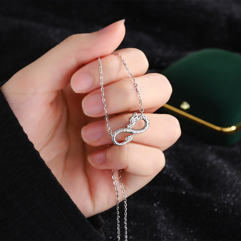 999 Sterling Silver Dragon Necklace | Endless Knot Success