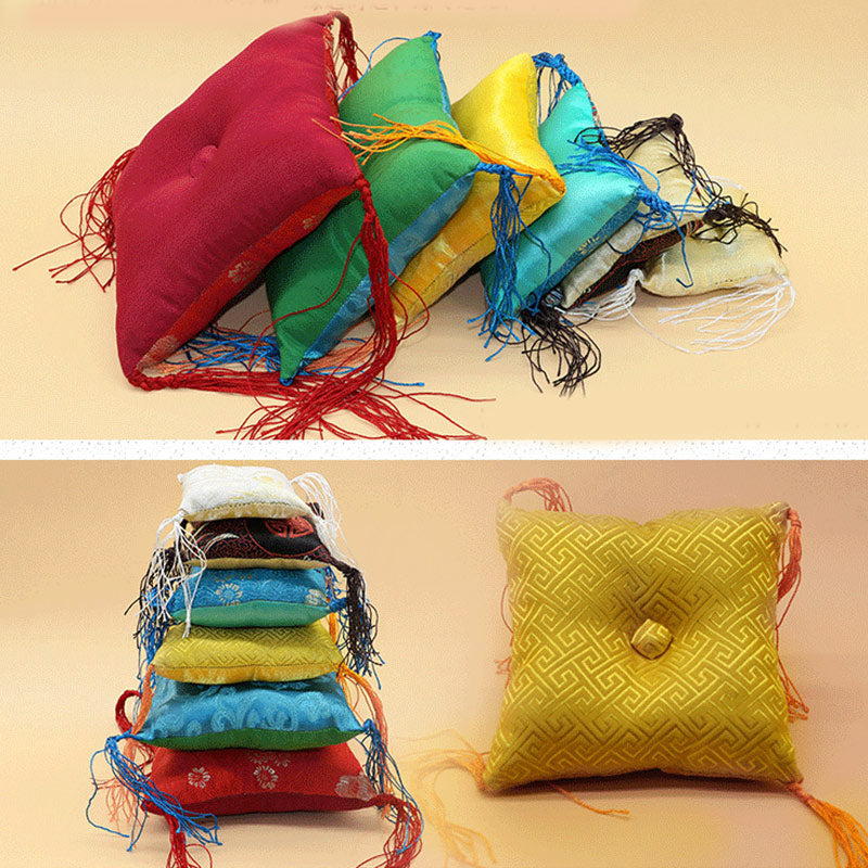 Tibetan Singing Bowl Cushion 10-16cm with Tassel Decoration