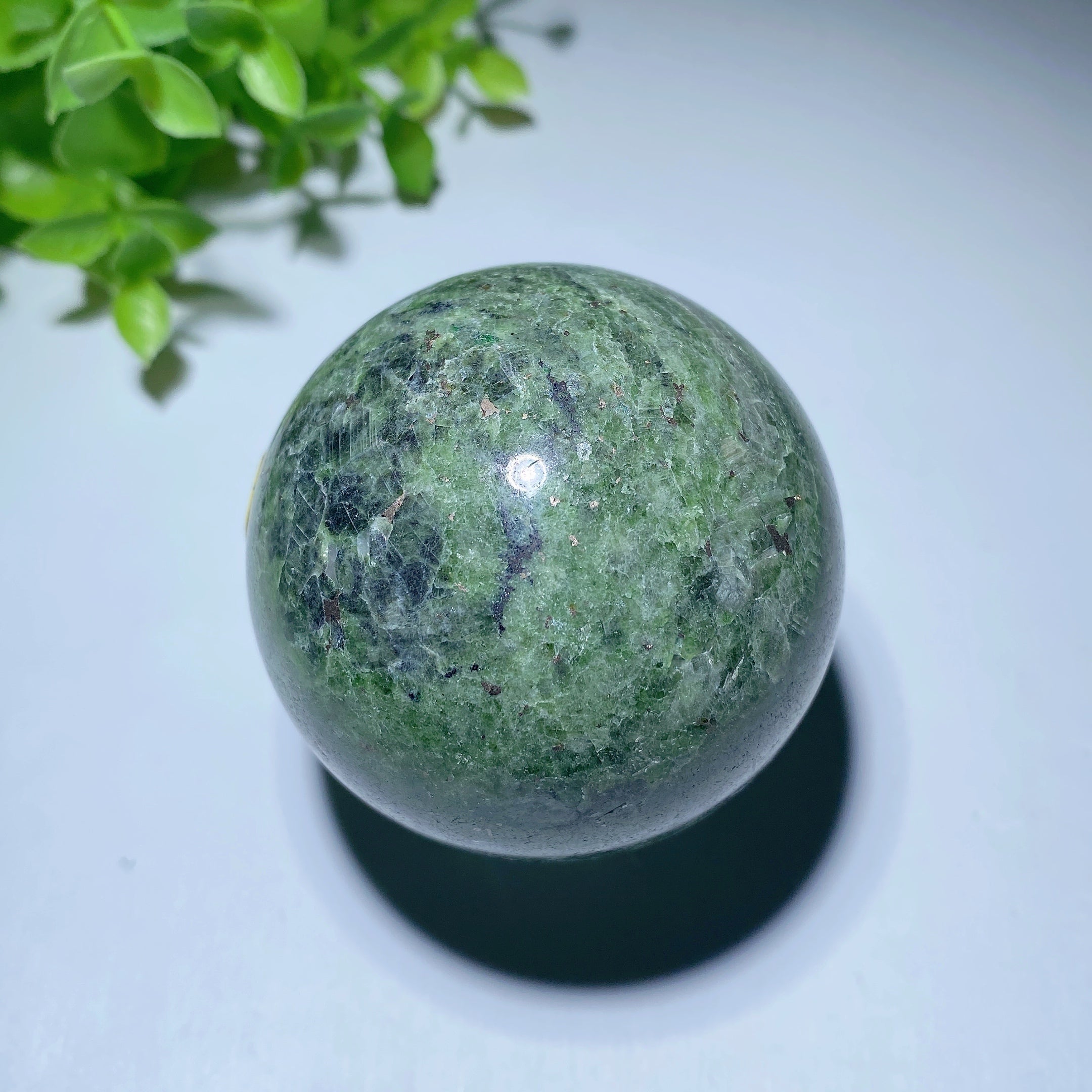 Diopside Crystal Sphere 2"-4" Healing Orb