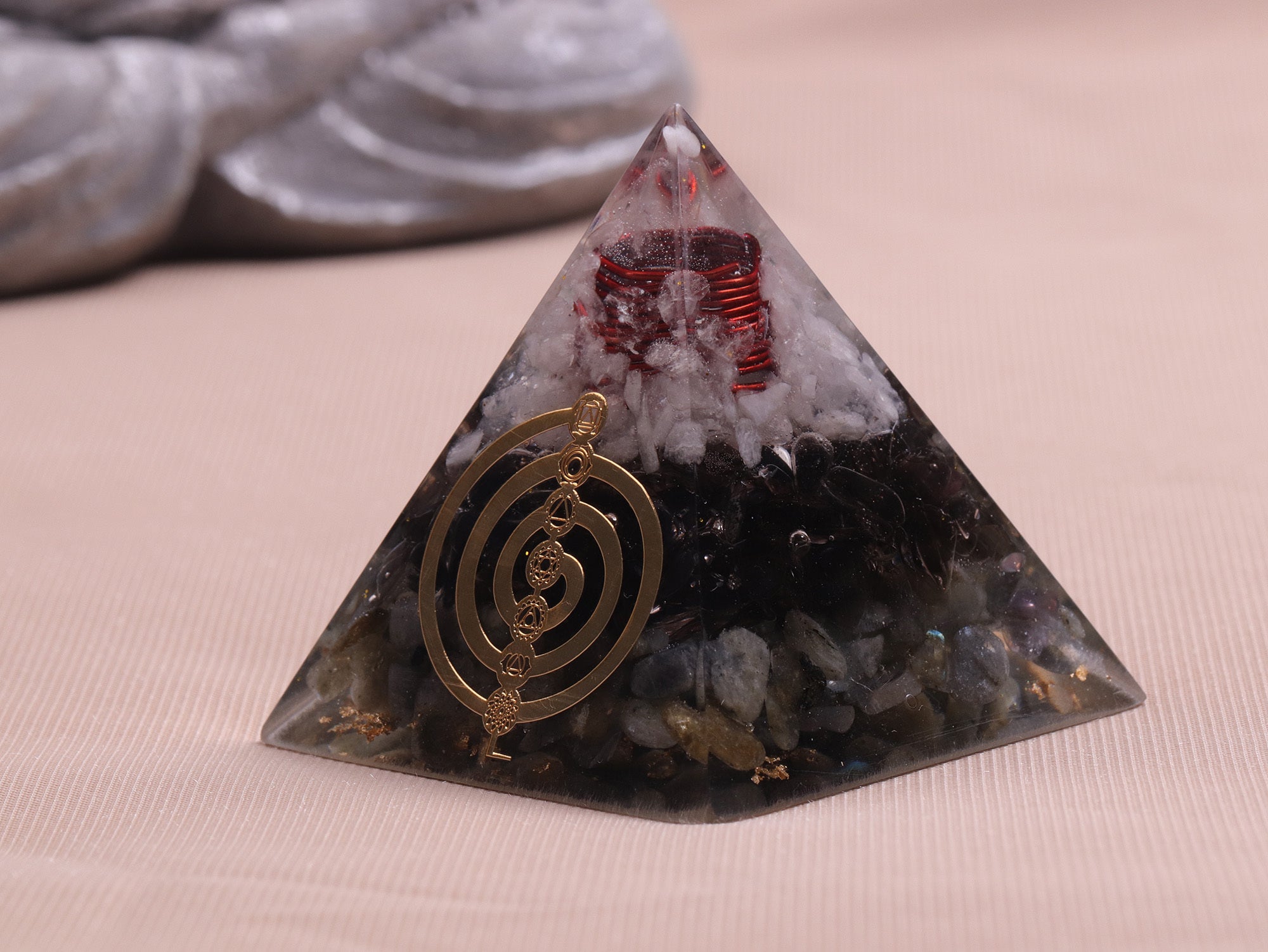 Divine Flow Smoky Quartz Pyramid