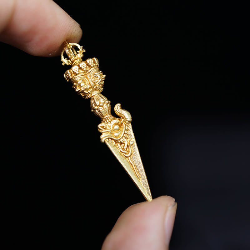 Dorje Vajra Spiritual Pendant|Brass & Copper|47mm Hanging Decoration