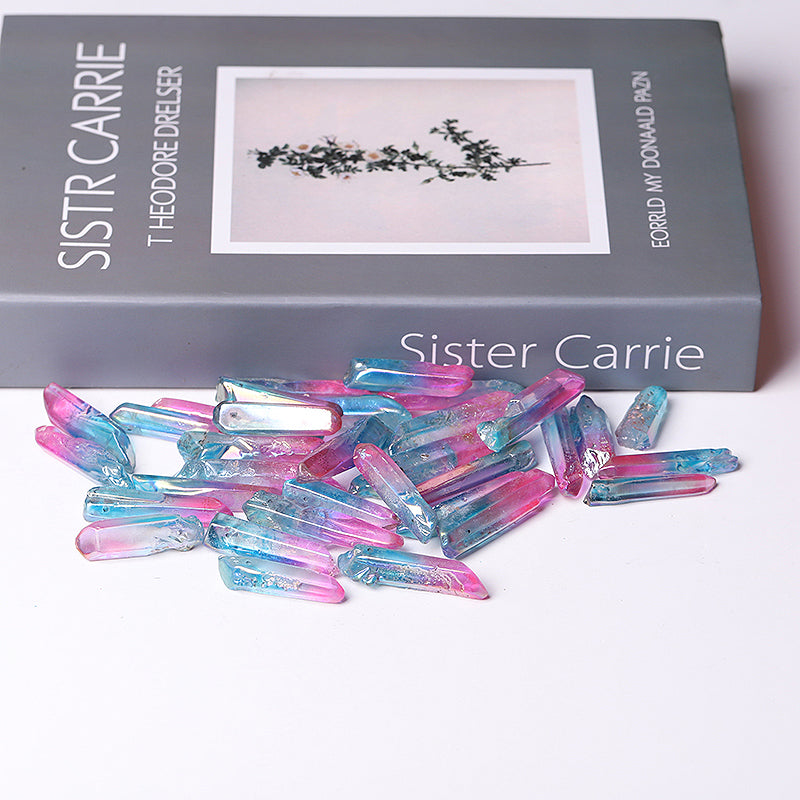 Double Colored Aura Angel Crystal Points 1.2-1.7in Healing