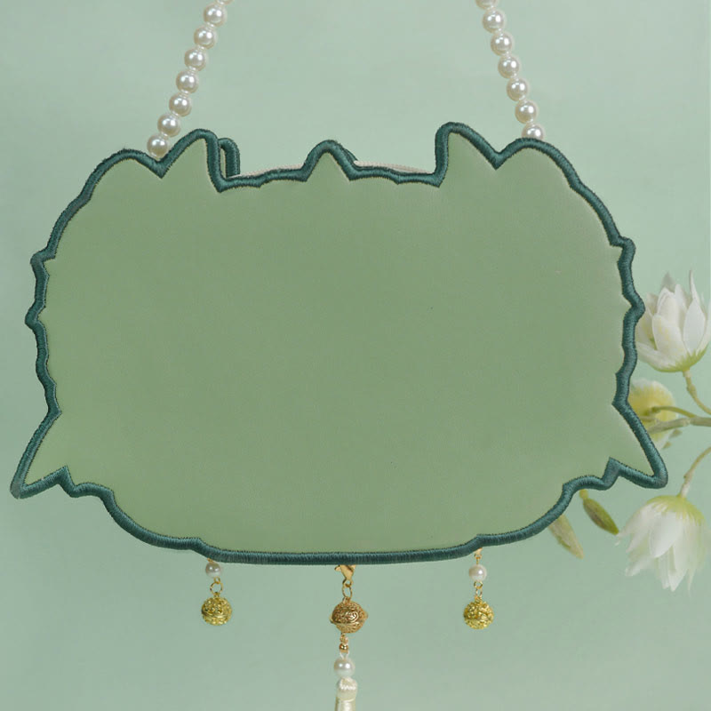 Double-sided Bai Ze Embroidery Crossbody Bag 25cm