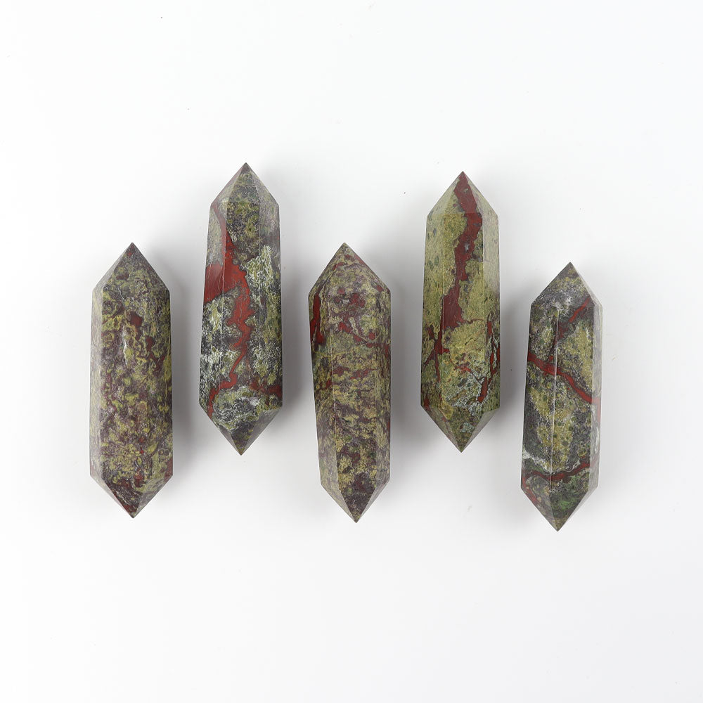 Dragon Blood Stone Double Terminated Points Set 3.4in Healing