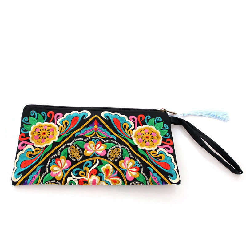 Dragon Butterfly Spiritual Cosmos Flower Wallet 14x25cm