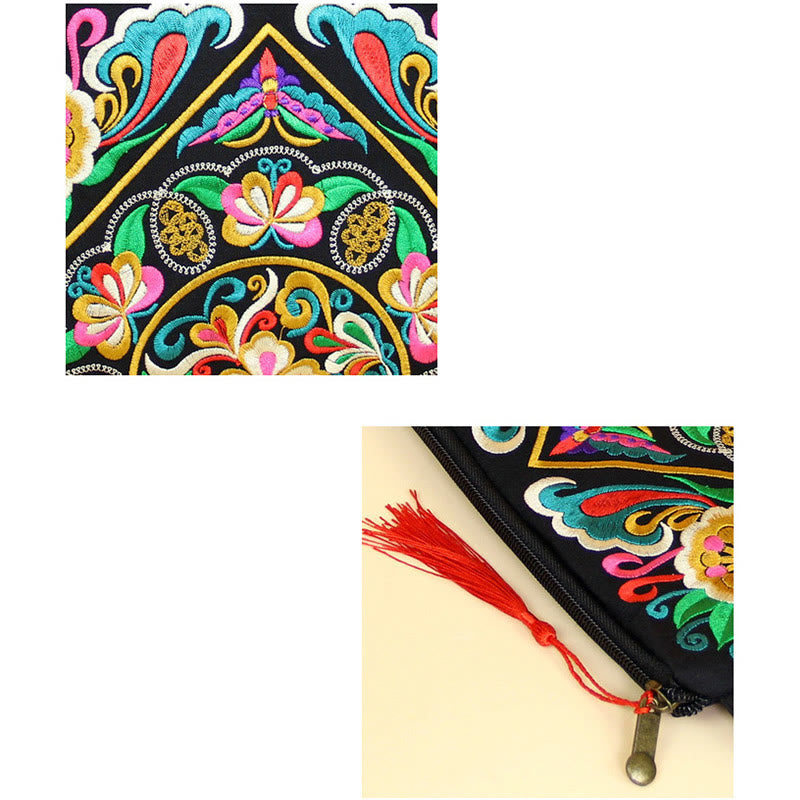 Dragon Butterfly Spiritual Cosmos Flower Wallet 14x25cm