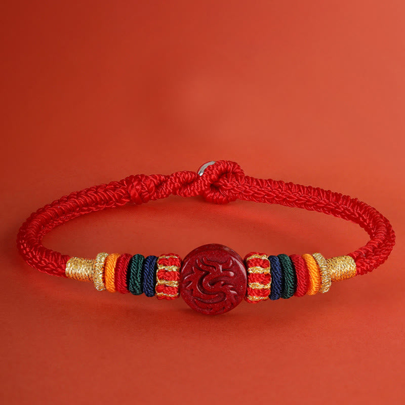 Dragon Cinnabar Bracelet 16cm | Chinese Zodiac Protection